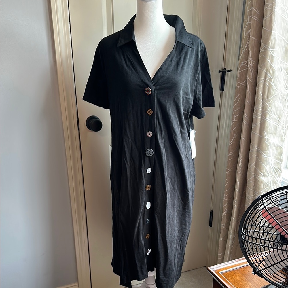 Soft Surroundings Casual Black Dress